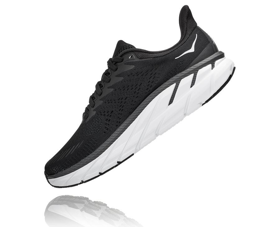 Zapatillas Running Hoka One One Mujer - Clifton 7 - Negras/Blancas - HTU946308